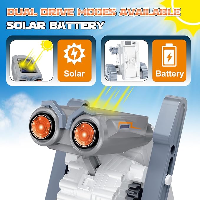 STEM Solar Robot Building Kit, 14-in-1 Education Building Toys for Kids 8-12, DIY Two Acitvited Mode Educational Science Kits Birthday Gifts for 8 9 10 11 12 13 Years Old Boys Girls Teens
