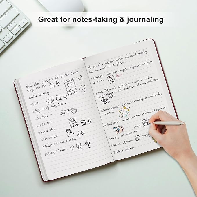 Comix 8 Pack Lined Notebook Journals, 240 Pages, 5.5 x 8.3 inch, Hardcover，College Ruled，Journaling Notebooks for Work, School, Home, A5 Journal Notebooks for Notes-Taking, Writing