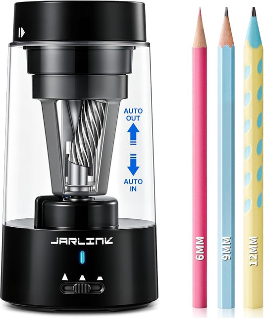 JARLINK Fully Automatic Rechargeable Electric Pencil Sharpener