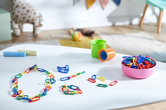 Learning Resources Link 'N' Learn Links - 500 Pieces, Ages 3+, Preschool Supplies, Toddler Toys, Math Manipulatives