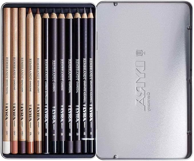 LYRA Rembrandt Art Specials, Fine Art Sketching Set, 12 Assorted Pencils, Ideal for Professionals & Students