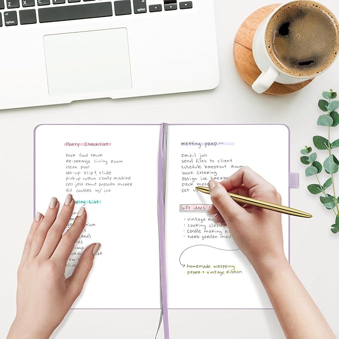 &And Per Se Blank Sketch Notebook, A5 Hardcover, 160 Pages 100gsm Thick Paper, Unlined Journal for Drawing, Doodling, Hand Lettering – Creative Gift for Artists, Designers, Writers (Lavender)