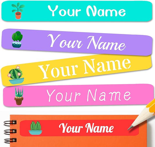 120 PCS Personalized Labels for Kids，Custom Name Tag Stickers Labels Waterproof for School Supplies,Water Bottle,Lunch Box,Toys(2.3 x 0.4 in)