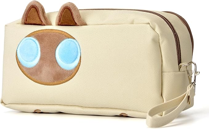 Hongdian Large Capacity Pencil Case, 3D Cat Pen Bags Pencil Pouch Organizer for Office College School