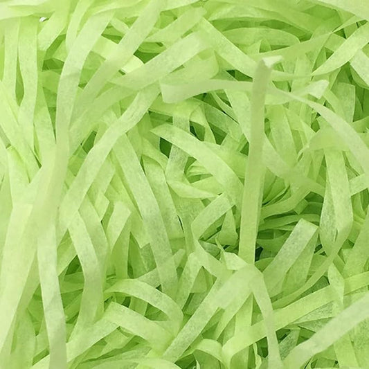 Easter Grass, 100g Shredded Paper for Gift Box, Crinkle Cut Paper Shred Filler for Gift Wrapping & Basket Filling(Light Green)
