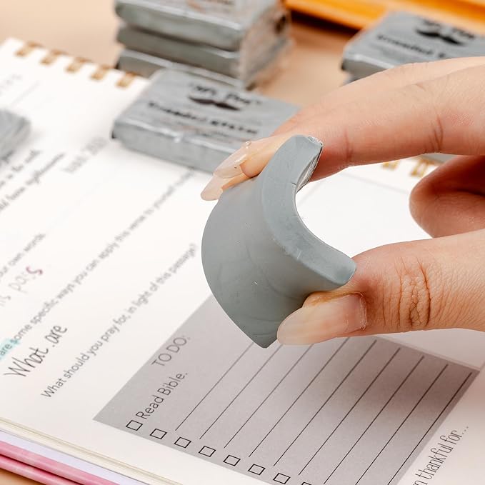 Mr. Pen- Kneaded Erasers, 1.37" x 1.7", 24 Pack, Gray, Soft Moldable Art Erasers for Charcoal, Graphite & Pastel Drawing, Precision Highlighting, Smudge Control, Easy Shaping for Artists & Students