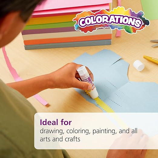 Colorations 9" x 12" Mediumweight Sky Blue Construction Paper - 300 Sheets, Bulk Pack Art Paper, Arts and Crafts, School Supplies, Drawing, Coloring, Painting, 3D Art