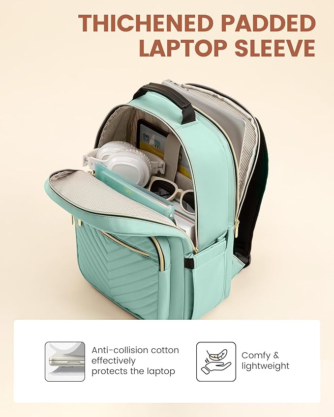LOVEVOOK Laptop Backpack for Women with Giant Tumbler Holder 17.3 inch,Designer Travel Backpack Laptop Bag College Backpack,Quilted Work Nurse Teacher Backpack Purse Computer Bag Casual Daypack, Pink