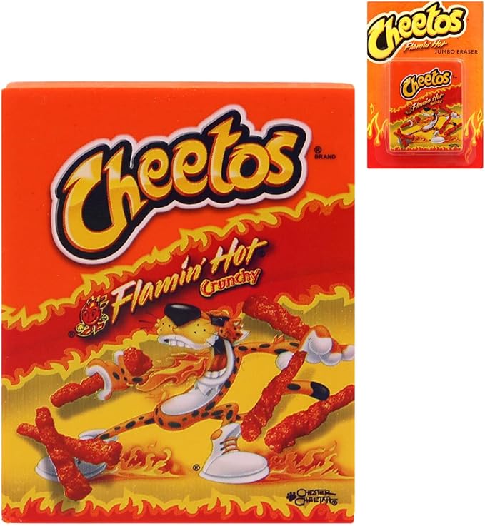 Cheetos Cute School Supplies Eraser, Fun Pencil Eraser for Kids, Cool Back to School Rubber Erasers Latex Free