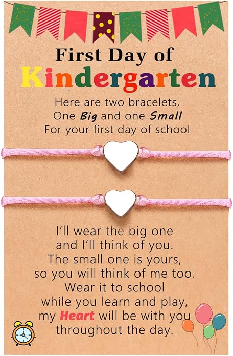 UNGENT THEM Big & Small Heart Bracelets Back to School Gifts for Girls