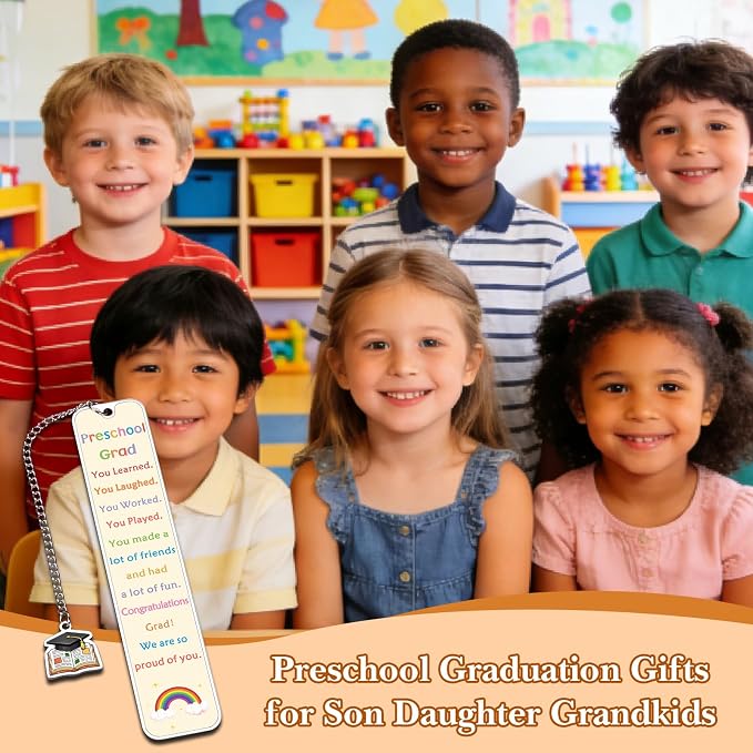 Preschool Graduation Gift for Kids, Pre School Graduation Gifts for Girls Boys, Bookmarks for Kids, Pre-k Kindergarten Graduations Supplies for Son Daughter, Graduation Gifts for Preschoolers