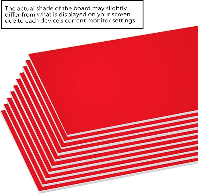 BAZIC Products Foam Board 20" X 30" Red, Colored Foam Boards 3/16 Inch Thickness, Presentation Signboards School Craft Project Framing Display, 25-Pack