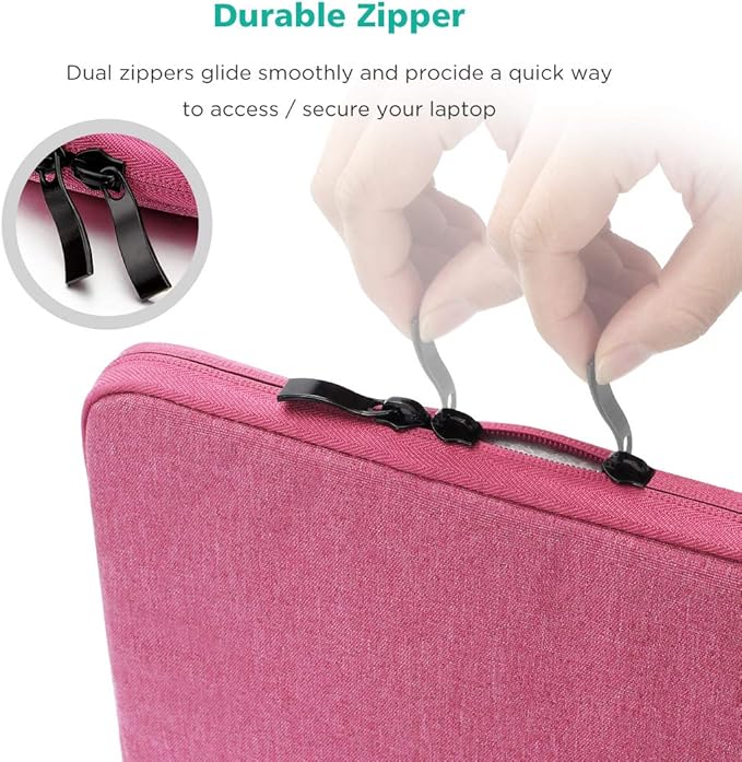 NIDOO 12" 13 inch Laptop Sleeve Case for 12.9" iPad Pro M1 M2 / 13" 13.6" MacBook Air/Surface Pro 7 8 9 X / 11.5" Lenovo Tab P11 Pro Tablet/ThinkPad Z13 / 13.4" Dell XPS 13 Plus/Galaxy Red
