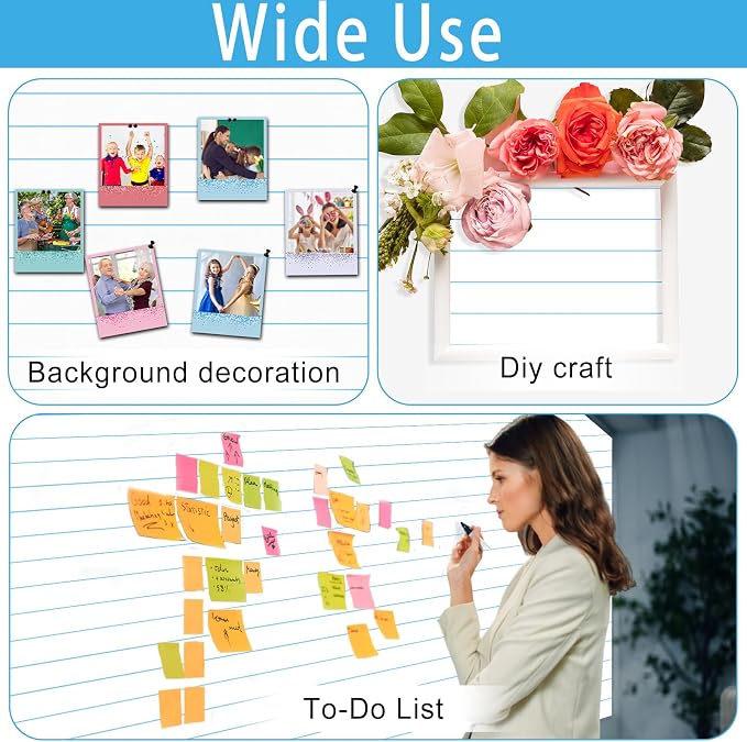 Lined Bulletin Board Roll Non-Woven Fabric Poster 15.7" x65.6ft