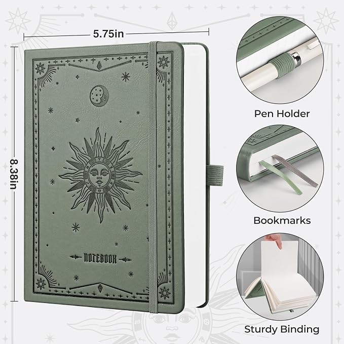 EMSHOI Blank Journal Notebook, 320 Pages, A5 Size (5.7'' x 8.3'')
