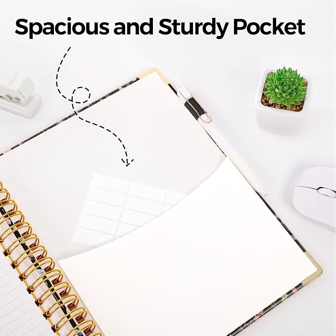 SKYDUE Sprial Notebook With Dividers Tabs, 5 Subject Notebook College Ruled