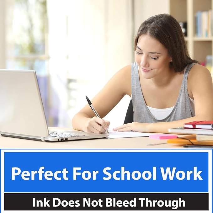 Filler Paper, Wide Ruled Filer, Loose Leaf Paper, 3 Holed Punches Paper, Red Line Margin, Ring Binder Paper - 8" x 10.5" - Wide Ruled - 175 Sheets