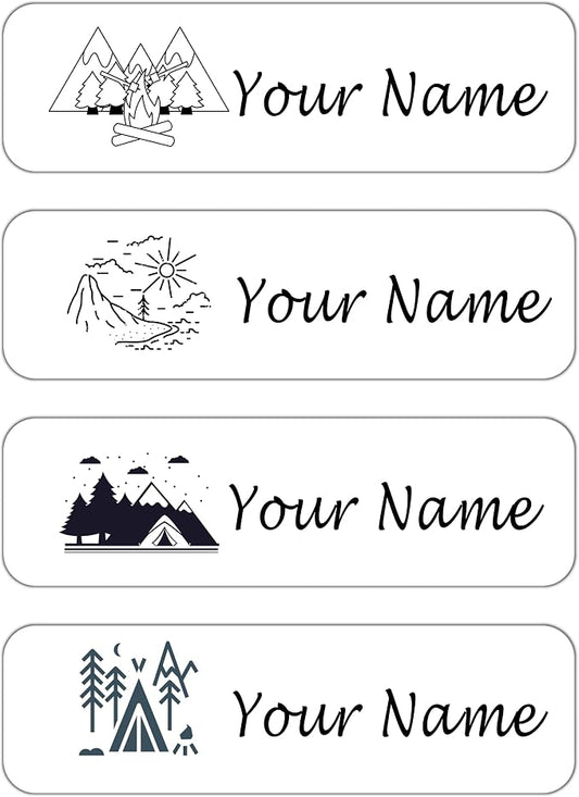 Custom Waterproof Dishwasher Safe Kid Name Labels for Daycare(128 Pack), Camp, School Supply, Baby Bottles, Lunch Boxes and Cups, Travel. Cute Personalized Design Name Stickers (Pattern 13)