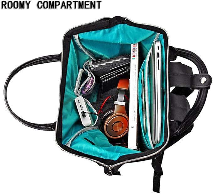 KROSER Laptop Backpack 15.6 Inch Stylish Backpack Doctor Bag Water Repellent College Casual Daypack with USB Port Travel Business Work Bag for Men/Women-Black