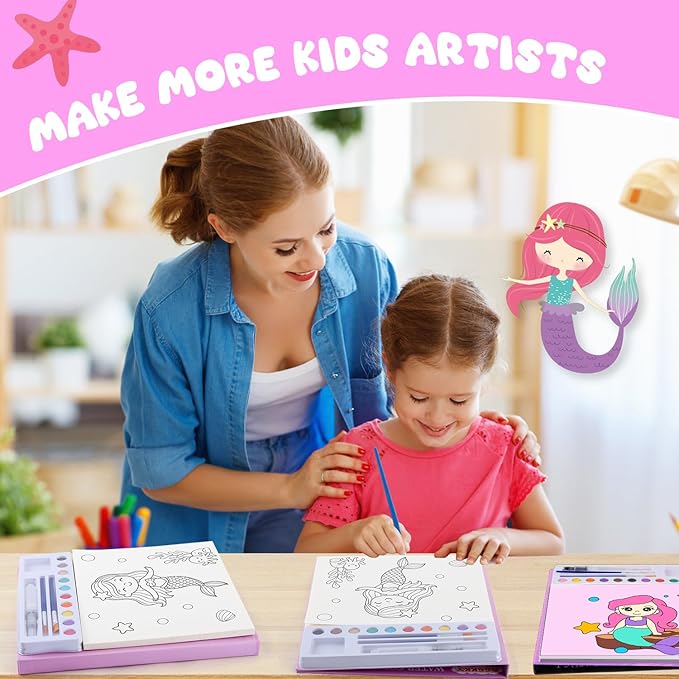 AGGKKY Paint with Water Coloring Books for Kids Toddlers Mess Free Watercolor Painting Sets Arts and Crafts for Kids 3+ Travel Activities Birthday Stocking Stuffers Toy Gift