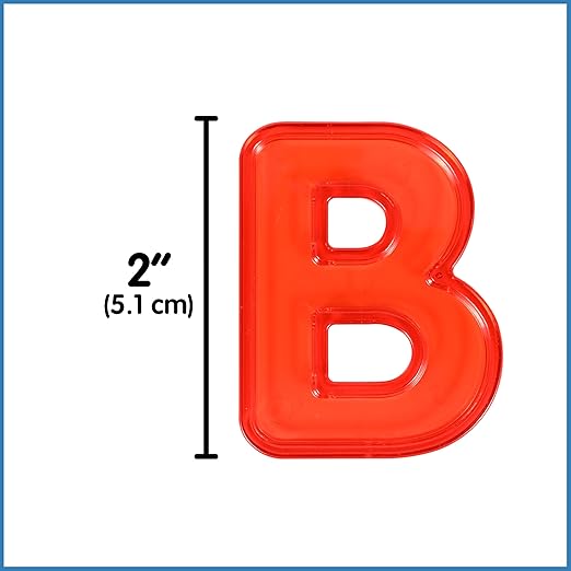 edxeducation Transparent Letters and Numbers | Mini Jar | Colorful, Plastic Letters and Numbers | Light Box Accessory | Practice Counting and Spelling