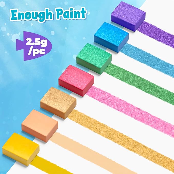 JoyCat Paint with Water Coloring Books for Toddlers, Watercolor Painting Sets for Kids Ages 3-5 4-8, Arts and Crafts Drawing Activities Toy Birthday Gifts for Boys Girls (Ocean Princess)