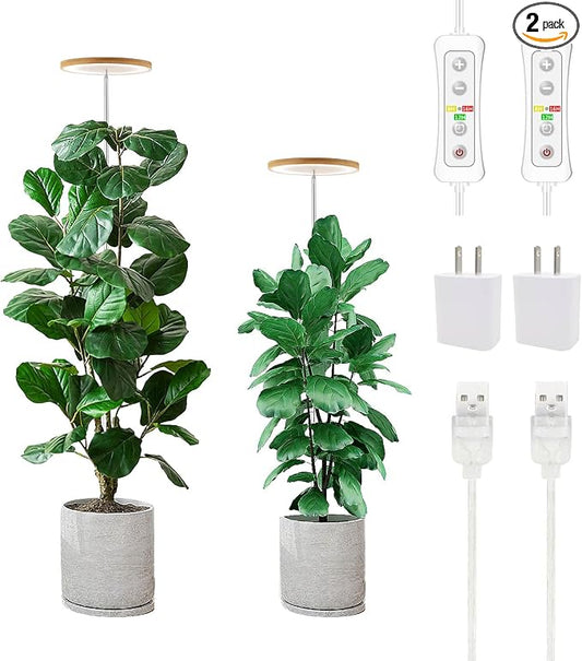 Plant Grow Light, LED Growing Light Full Spectrum for Indoor Plants,Height Adjustable, Automatic Timer, 5V Low Safe Voltage,Idea for Large Plant Light