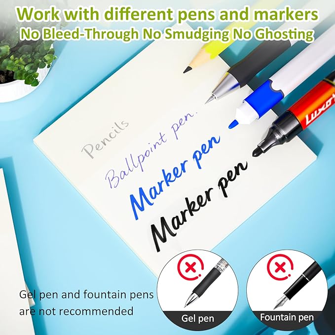 450PCS Transparent Sticky Notes, 3 Sizes Clear Sticky Notes Waterproof Self-Adhesive, Translucent and See Through for Bible Study, Books Annotation, Office, School & College Supply