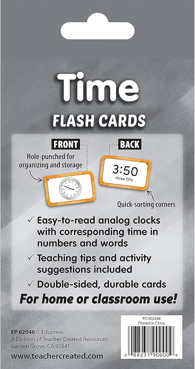 Teacher Created Resources Time Flash Cards (EP62046)