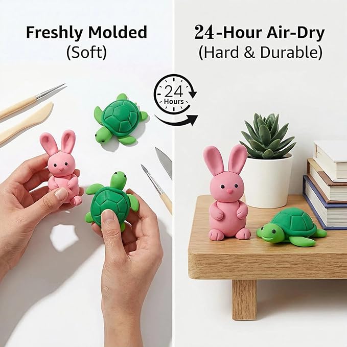 Modeling Clay for Kids, VANJETO Molding Magic Clay for Kids Air Dry, Super Soft Clay for DIY Slime, Ultra Light Air Dry Modeling Clay for Toddlers Children Teens, 7 OZ/Bag