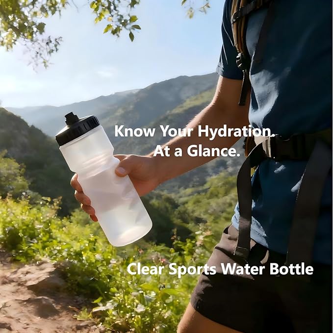 Sports Bottle, 24oz Leak-Proof BPA-Free Cycling Water Bottles, One-way Valve for Quick Hydration, Suitable for Cycling Gym Hiking Outdoor Sports