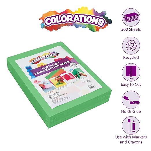 Colorations Lightweight Construction Paper - 300 Sheets