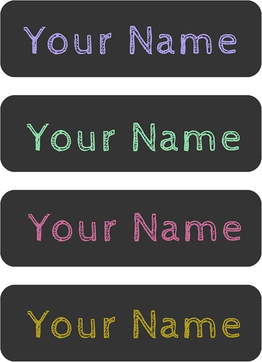 Custom Waterproof Dishwasher Safe Kid Name Labels for Daycare(128 Pack), Camp, School Supply, Baby Bottles, Lunch Boxes and Cups, Travel. Cute Personalized Design Name Stickers (Pattern 19)
