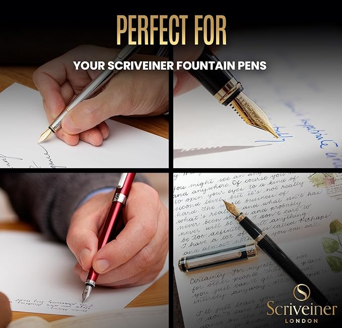 20 Black International Standard Ink Cartridges by Scriveiner