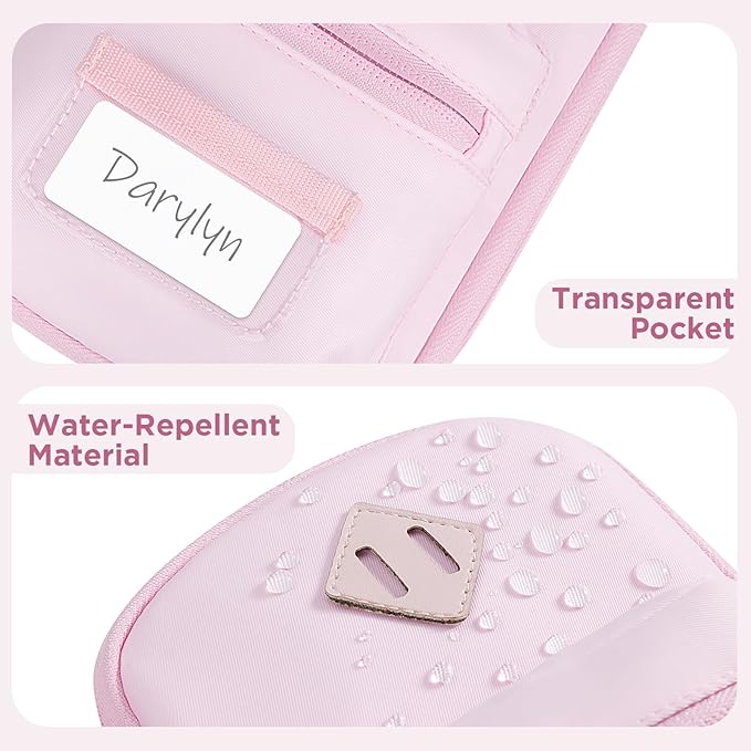 Large Capacity Pencil Case, Mini Backpack Pencil Case, Storage High Capacity Bag Pouch Holder Marker Pen Organizer, for Student, Teen Girls, Adults (Pink)