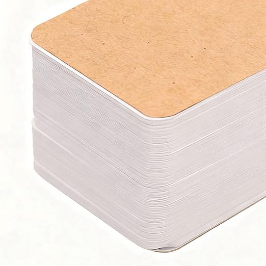 Thicken Blank Flashcards Portable Index Cards with Ring for Studying Message Note Business Card