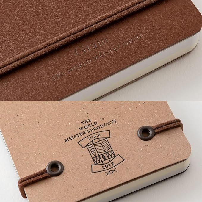 Midori 11799006 Notepad WM Ring Memo Grain Dark Brown