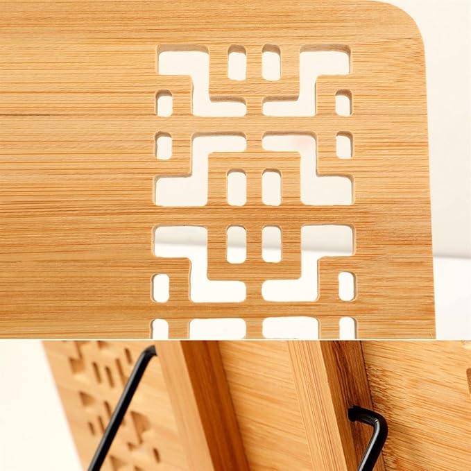 Book Stand for Reading Book Holders Simple Book Holder Wooden Bookstand Multi-functional Book Holder Height Adjustable Cookbook Stand Book Stand for Desk (Size : M)