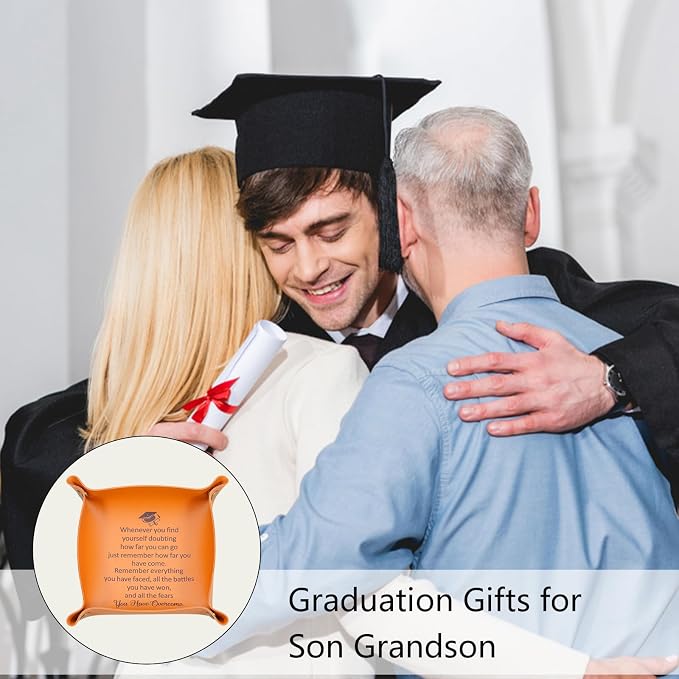 2026 Graduation Gifts for Him Her Gift for College Boys Girls Class of 2026 Gifts Bulk Graduation Gift for Men Son Best Stuff for High School Senior Night 2026 End of Year Christmas Leather Tray
