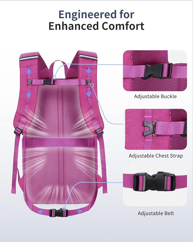 ECOHUB Hiking Backpack 30L Travel Backpack Lightweight Casual Daypack Water Resistant Camping Bag Outdoor Sports Back pack for Men Women