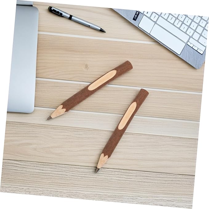 Wood Ballpoint Pens 13cm Tree Bark Natural Biodegradable Writing Pens 10pcs Convenient for Office and School Supplies