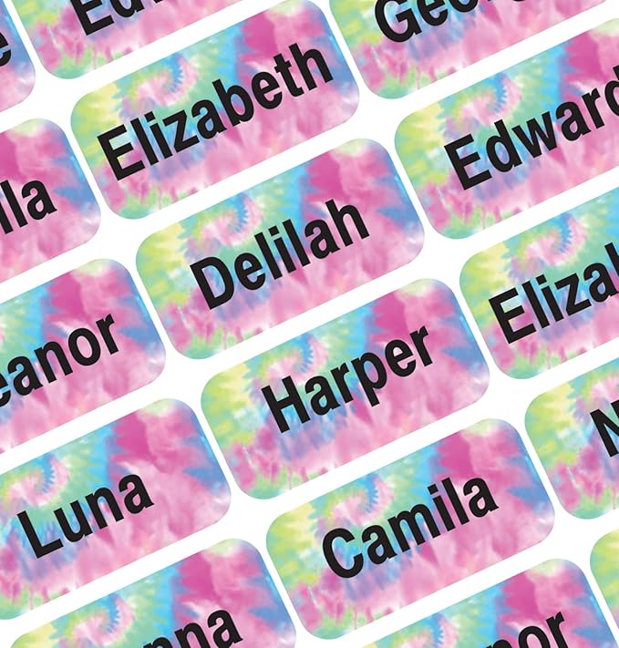 Personalized Name Labels for Kids – 60 Waterproof Peel-and-Stick Labels for Clothes, Lunch Boxes, Water Bottles, Laundry Bags – Durable, Dishwasher & Microwave Safe, Perfect for Camp, Daycare, School