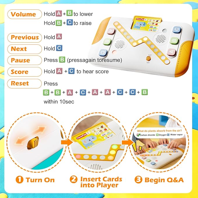 Educational Toys for Kids 3-6 Years Old, Interactive Quiz Battle Game with 800 Questions, 2-Player Learning Toy, Montessori Brain Training, Autism Sensory Speech Therapy Gift for Toddler Boys Girls