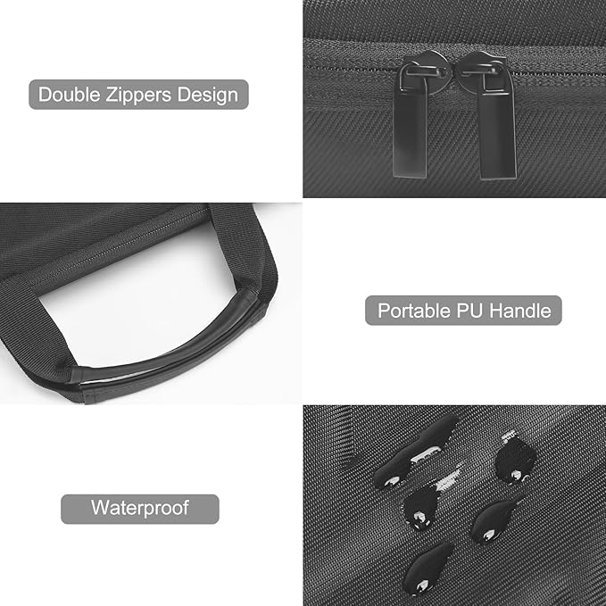MOSISO 18-18.5 inch Laptop Hard Case, 18 inch Shockproof Waterproof Laptop Case Hard Shell Compatible with ASUS HP Dell Lenovo, Carrying Sleeve Computer Bag with Sturdy Handle&Front Pocket&Belt, Black