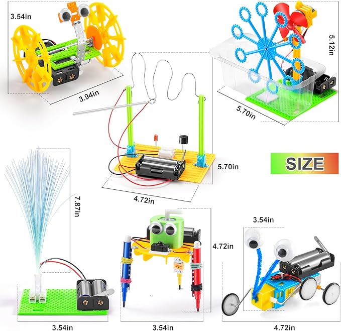 BeAndge STEM Kits for Kids Age 6-8 8-10 - Boy Gifts for 6 7 8 Year Old Boys Birthday Gift, STEM Toys for Age 8-13, Science Kits for Kids 5-7 8-12, Robotics Experiment Engineering Robot Building Crafts