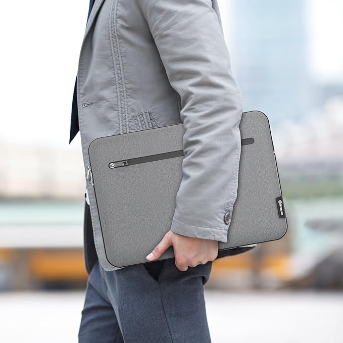 Smatree SlimPro Laptop Sleeve Case for 16 inch Lenovo ThinkPad E16 Gen 2/1, Case with Swift-Access Accessory Pocket, Patented Super-Corner Design, Light Grey (S619LG)