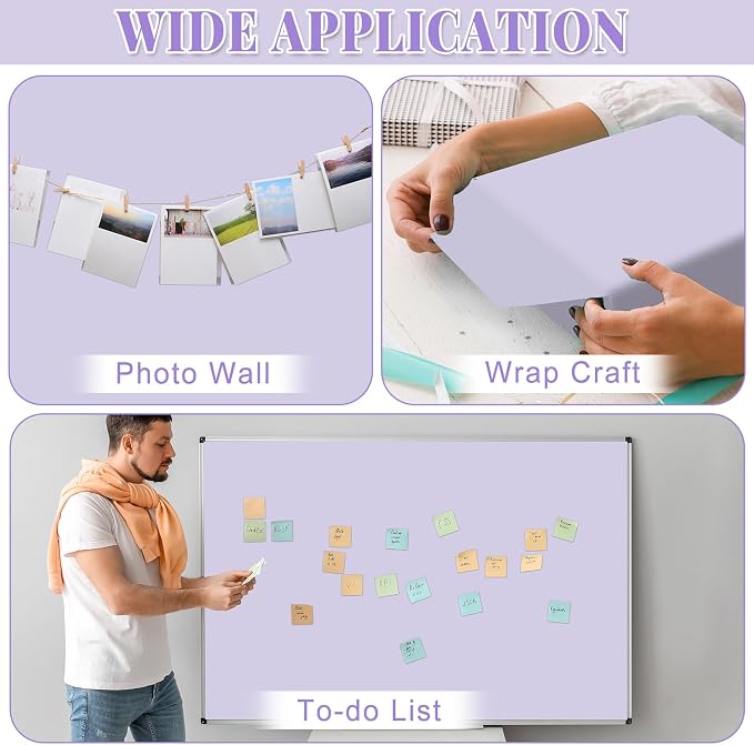 Lavender Purple Bulletin Board Roll Non-Woven Fabric Poster 15.7" x65.6ft