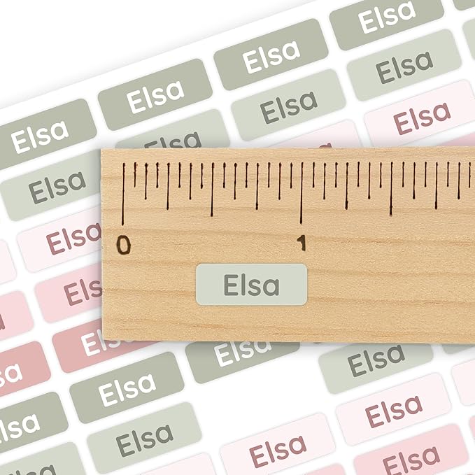 Mini Name Labels (175) - Custom Personalized Name Labels for Labeling Tiny Items, Washer and Dryer-Safe Waterproof Labels for Daycare, Preschool, and School - Ballerina