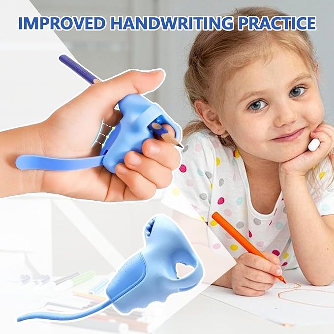 Kindergarten Pencil Grip - Silicone Ergonomic Writing Correction Tool, Training Pencil Holder for Hand Control, Early Learning Aid, School Necessities for Preschooler Toddler, Children Adults
