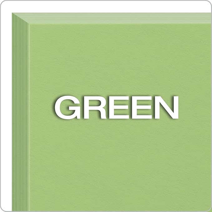 Oxford Blank Color Index Cards, 3" x 5", Green, 100 Per Pack (7320 GRE) (Pack of 2)